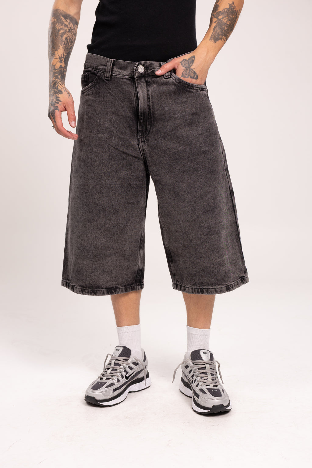 Jorts Baggy Denim para Hombre - Bermudas de Mezclilla
