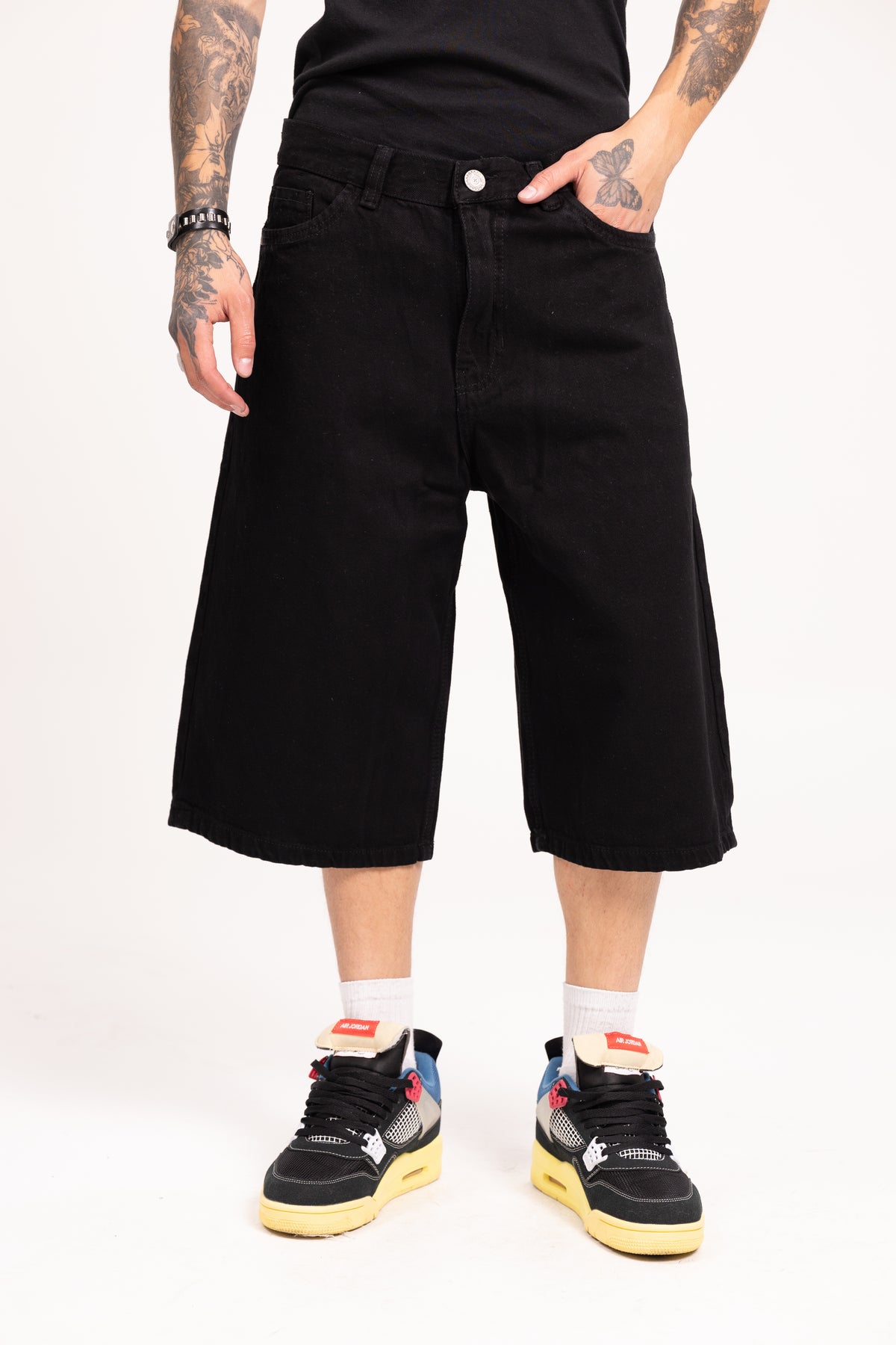 Jorts Baggy Denim para Hombre - Bermudas de Mezclilla
