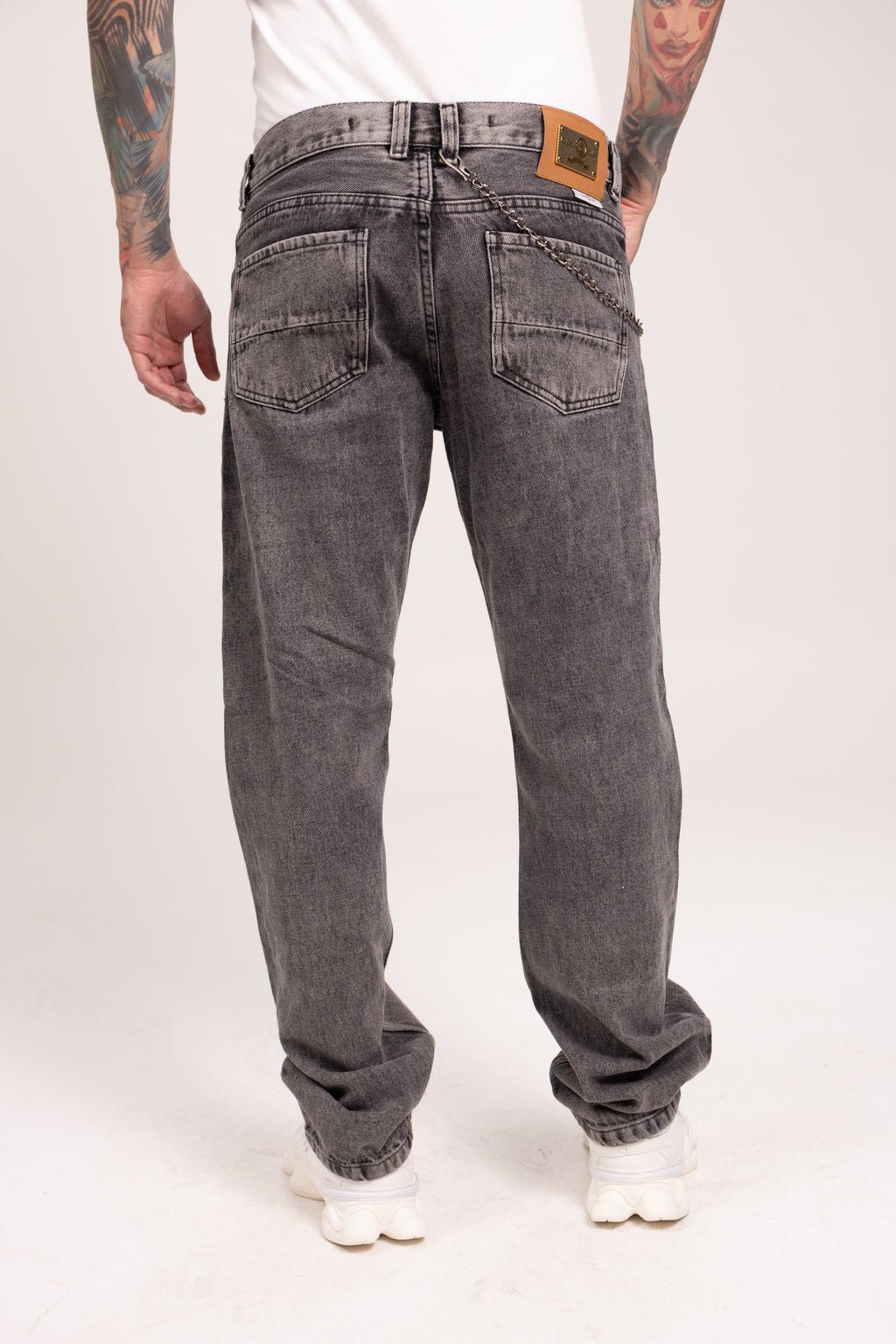 Jean Relaxed Fit para Hombre - Pantalón Denim  Sólido de Talle Cómodo Estilo Darkwear Urbano