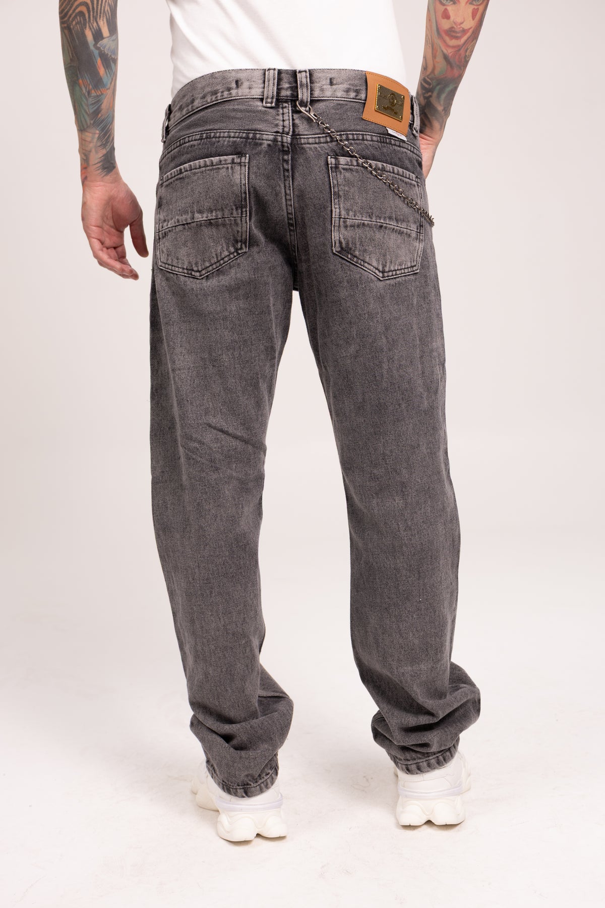 Jean Relaxed Fit para Hombre - Pantalón Denim  Sólido de Talle Cómodo Estilo Darkwear Urbano