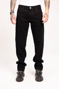 Jean Relaxed Fit para Hombre - Pantalón Denim  Sólido de Talle Cómodo Estilo Darkwear Urbano