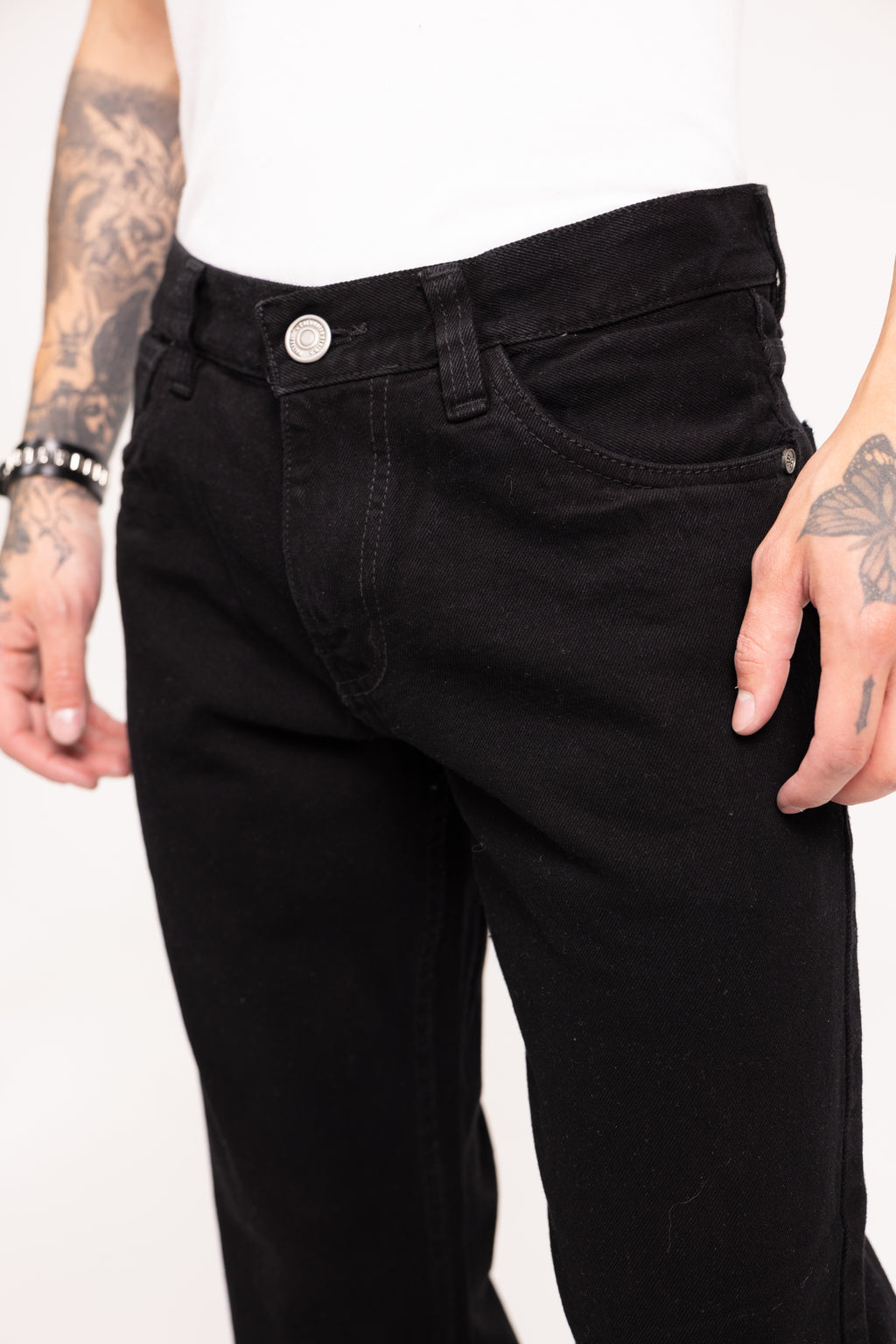 Jean Relaxed Fit para Hombre - Pantalón Denim  Sólido de Talle Cómodo Estilo Darkwear Urbano
