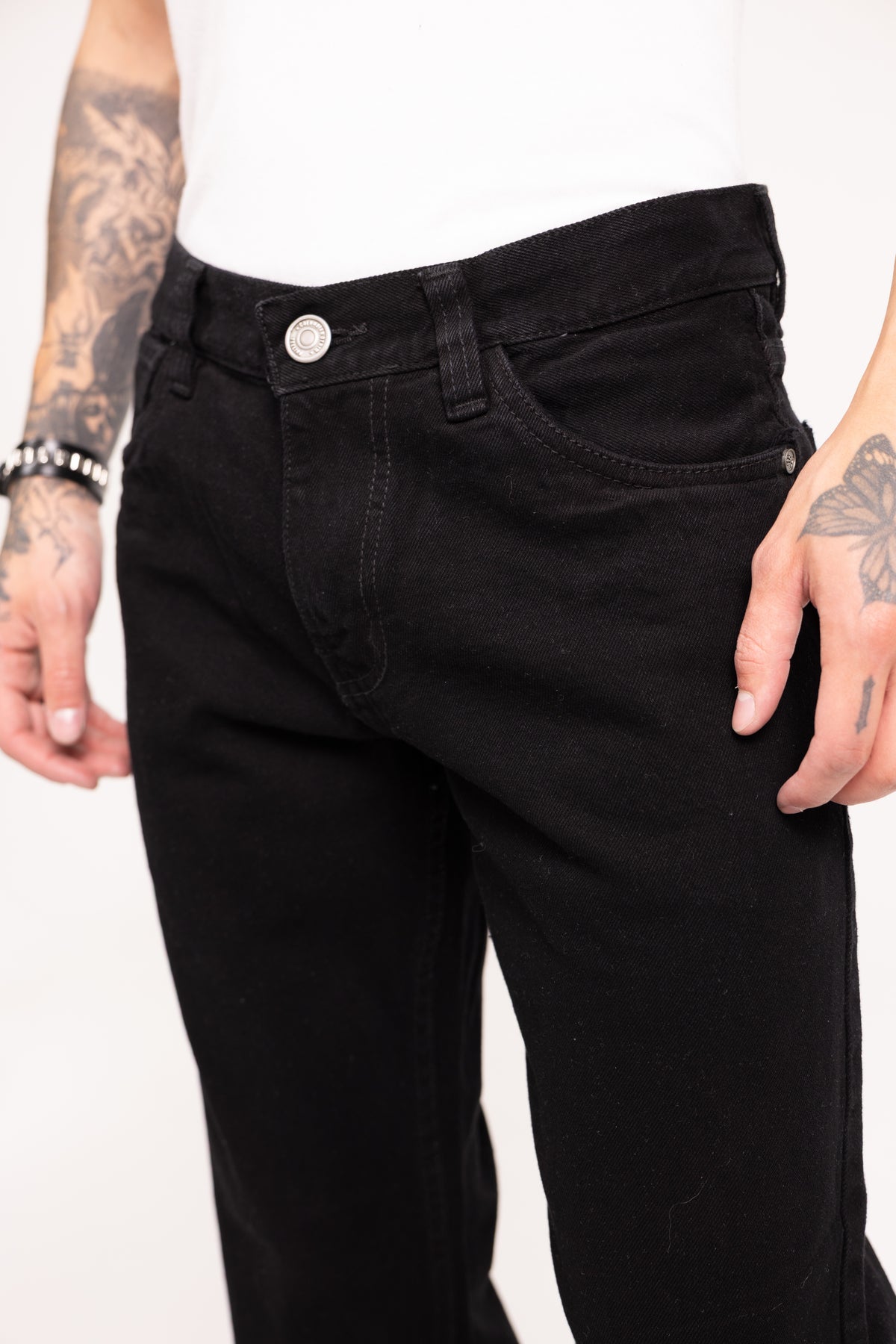 Jean Relaxed Fit para Hombre - Pantalón Denim  Sólido de Talle Cómodo Estilo Darkwear Urbano