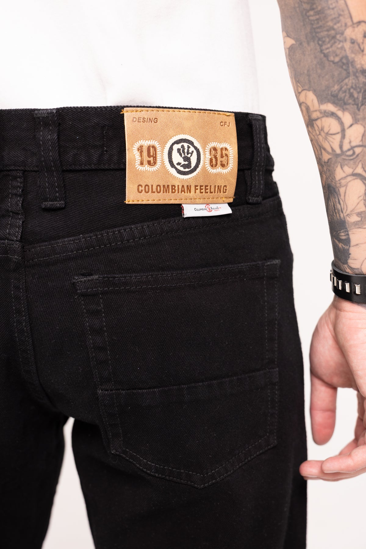 Jean Relaxed Fit para Hombre - Pantalón Denim  Sólido de Talle Cómodo Estilo Darkwear Urbano