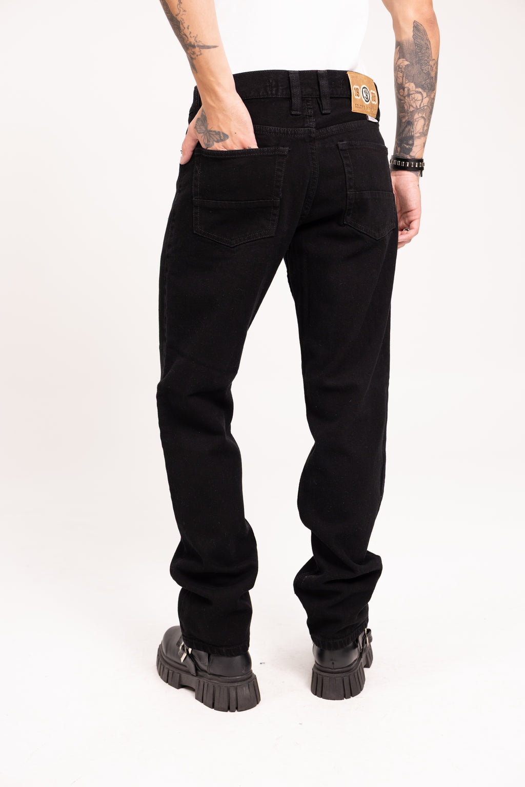 Jean Relaxed Fit para Hombre - Pantalón Denim  Sólido de Talle Cómodo Estilo Darkwear Urbano