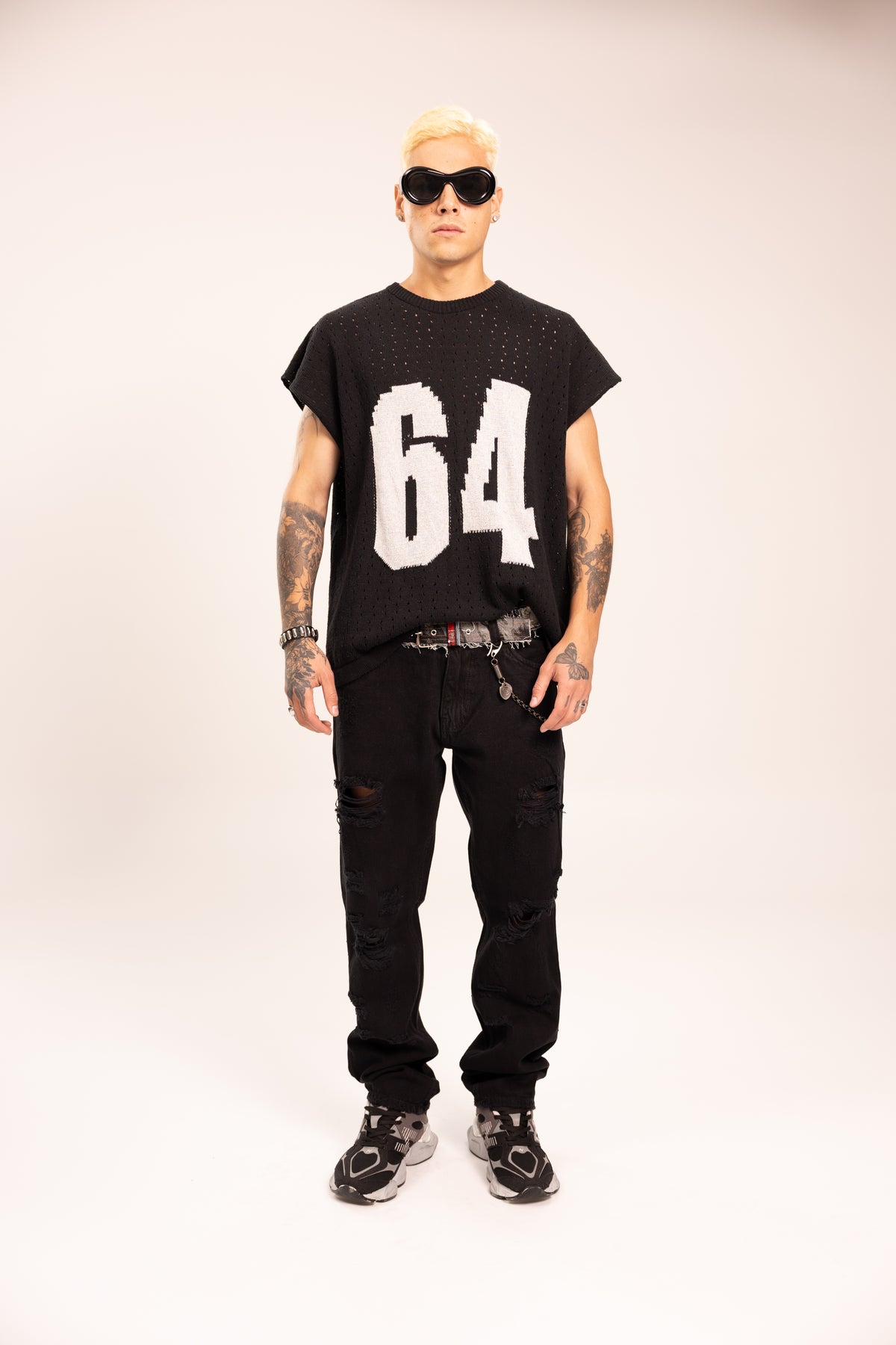 Jean Distressed Ripped para Hombre - Pantalón Baggy con Rotos Grunge Estilo Punk Streetwear