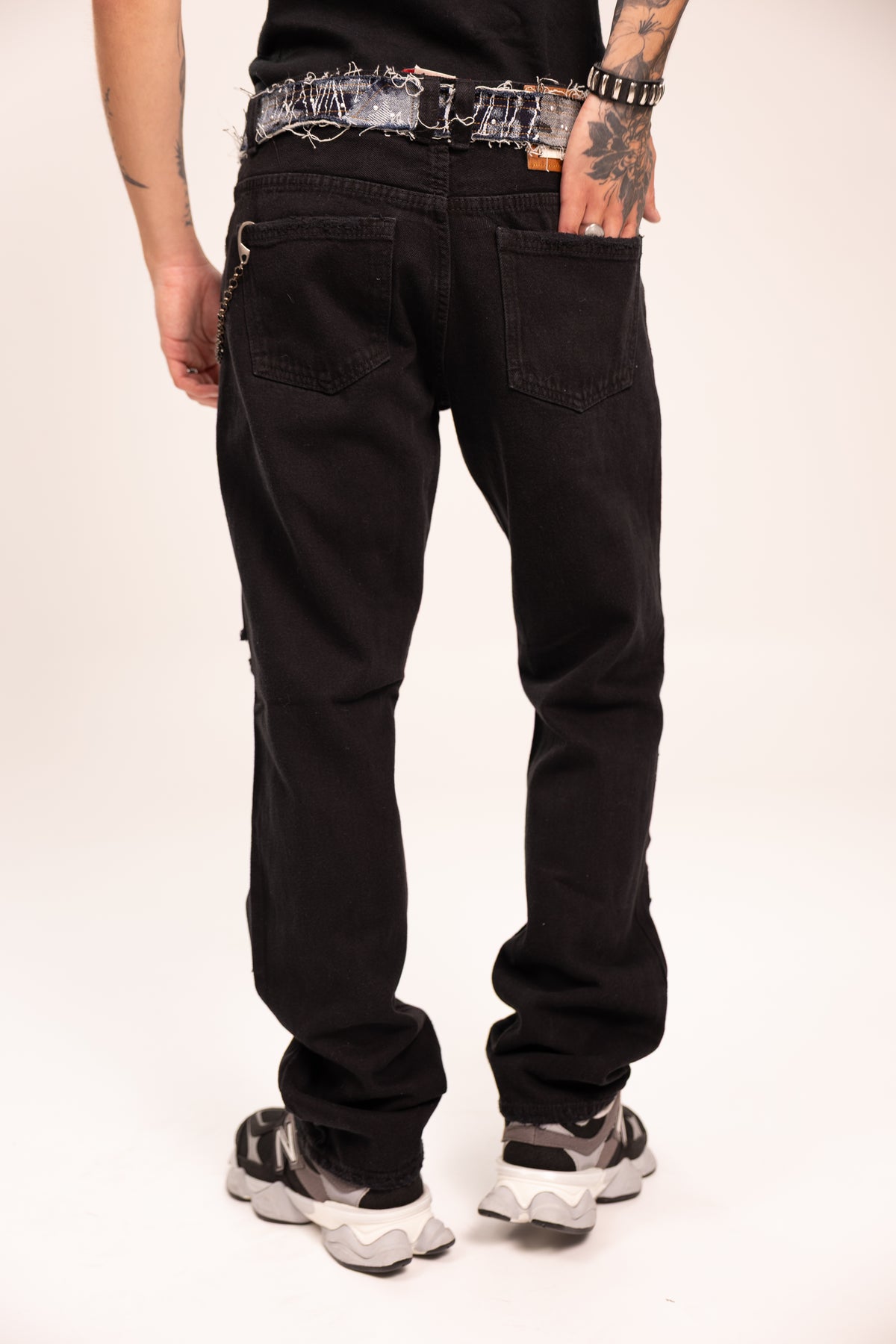 Jean Distressed Ripped para Hombre - Pantalón Baggy con Rotos Grunge Estilo Punk Streetwear