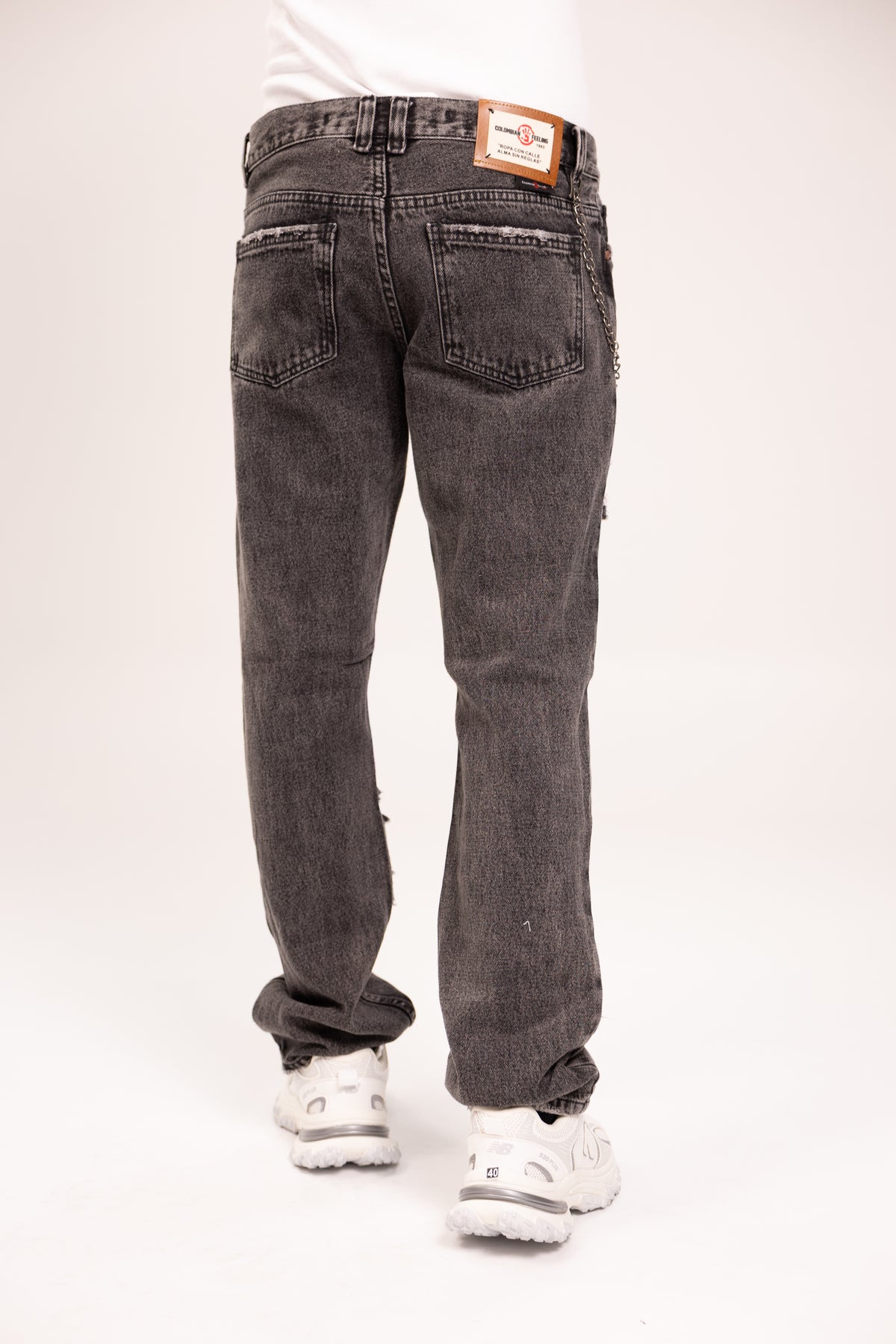 Jean Distressed Ripped para Hombre - Pantalón Baggy con Rotos Grunge Estilo Punk Streetwear