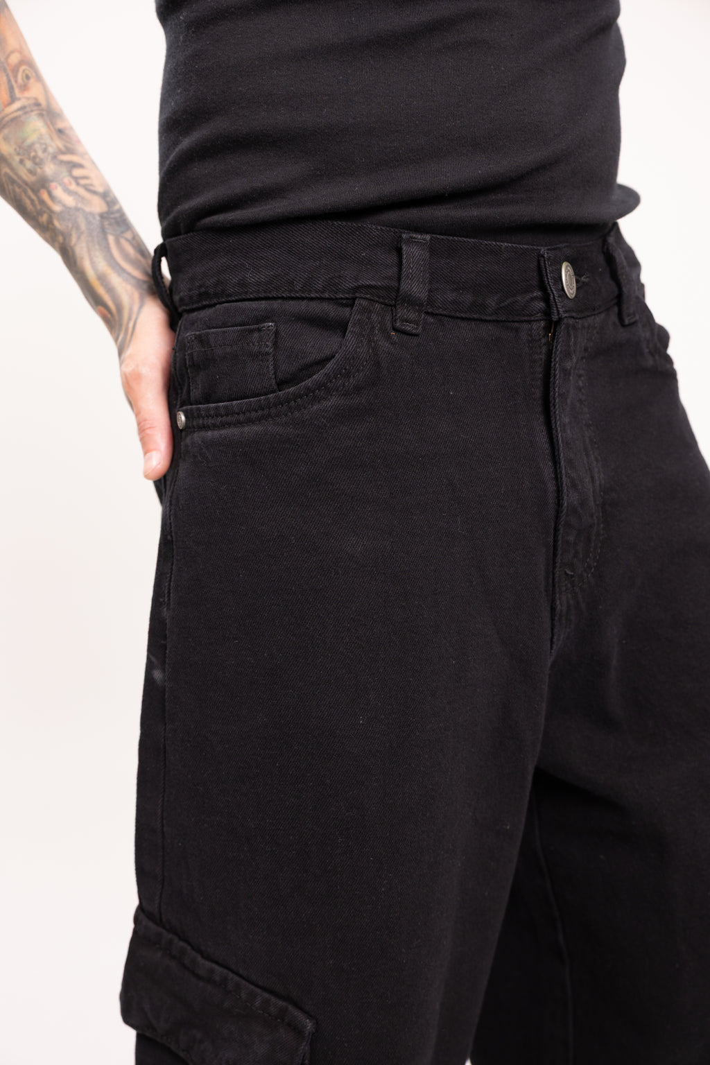 Jorts Cargo Baggy para Hombre - Bermudas de Mezclilla Lavado Ácido Estilo Skate Y2K