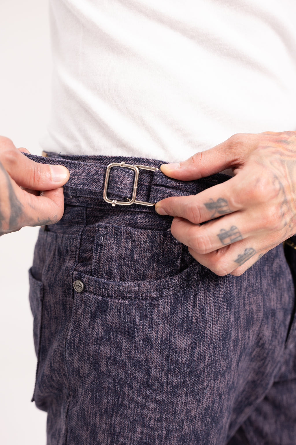 Pantalón Flared Jacquard para Hombre - Jean Azul Bota Campana Estilo Retro Y2K de Autor