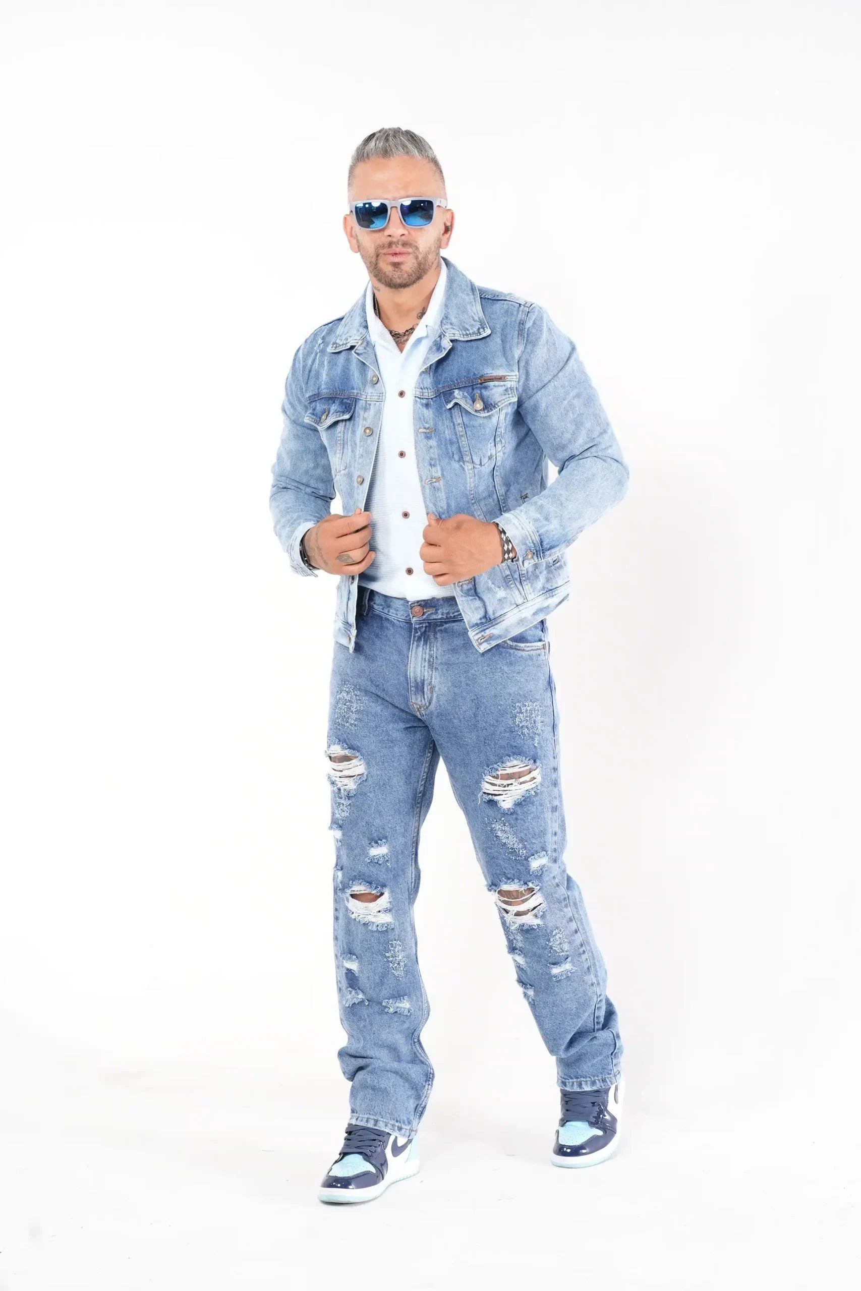 Chaqueta Denim Clásica Azul stone - Estilo Streetwear