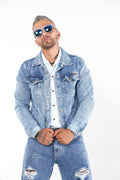 Chaqueta Denim Clásica Azul stone - Estilo Streetwear