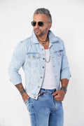 Chaqueta Denim Clásica Azul Claro - Estilo Streetwear