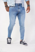 Jeans Skinny Fit Azul Claro con Lavado Medio