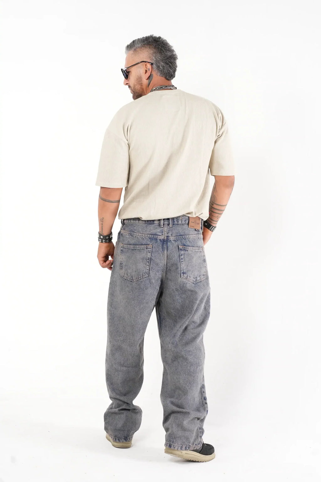 Jean Baggy Unisex Lavado Vintage Marrón