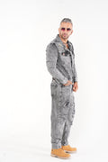 Overol para Hombre - Enterizo Denim Gris Estilo Urbano (JumpSuite)