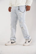 Jean Regular Fit - Hielo con rotos - Bota Recta