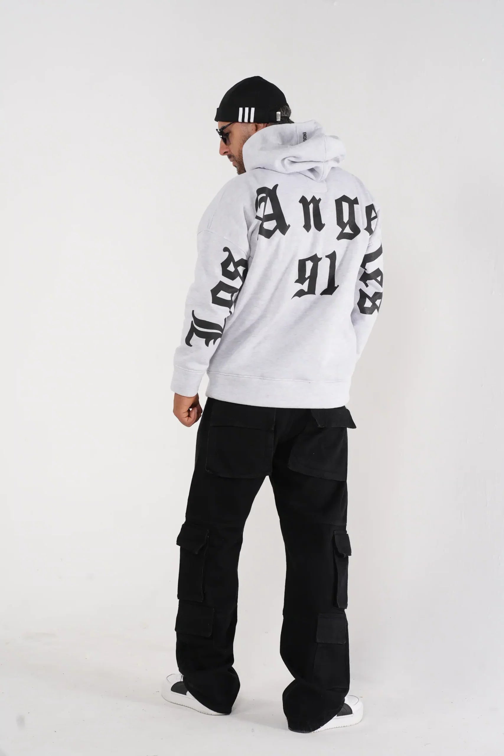 Buzo Hoodie gris claro con Capucha y Estampado "Colombian Feeling"