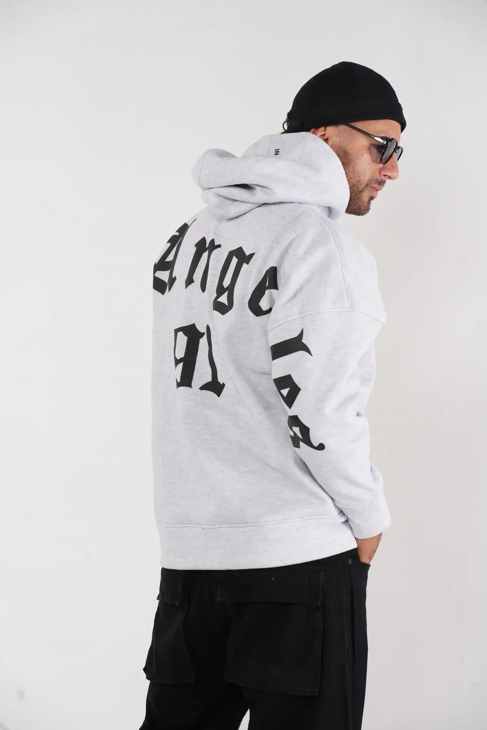 Buzo Hoodie gris claro con Capucha y Estampado "Colombian Feeling"