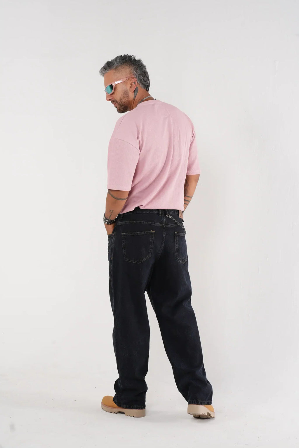 Camiseta Oversize Texturizada rosada - Estilo Minimalista Urbano