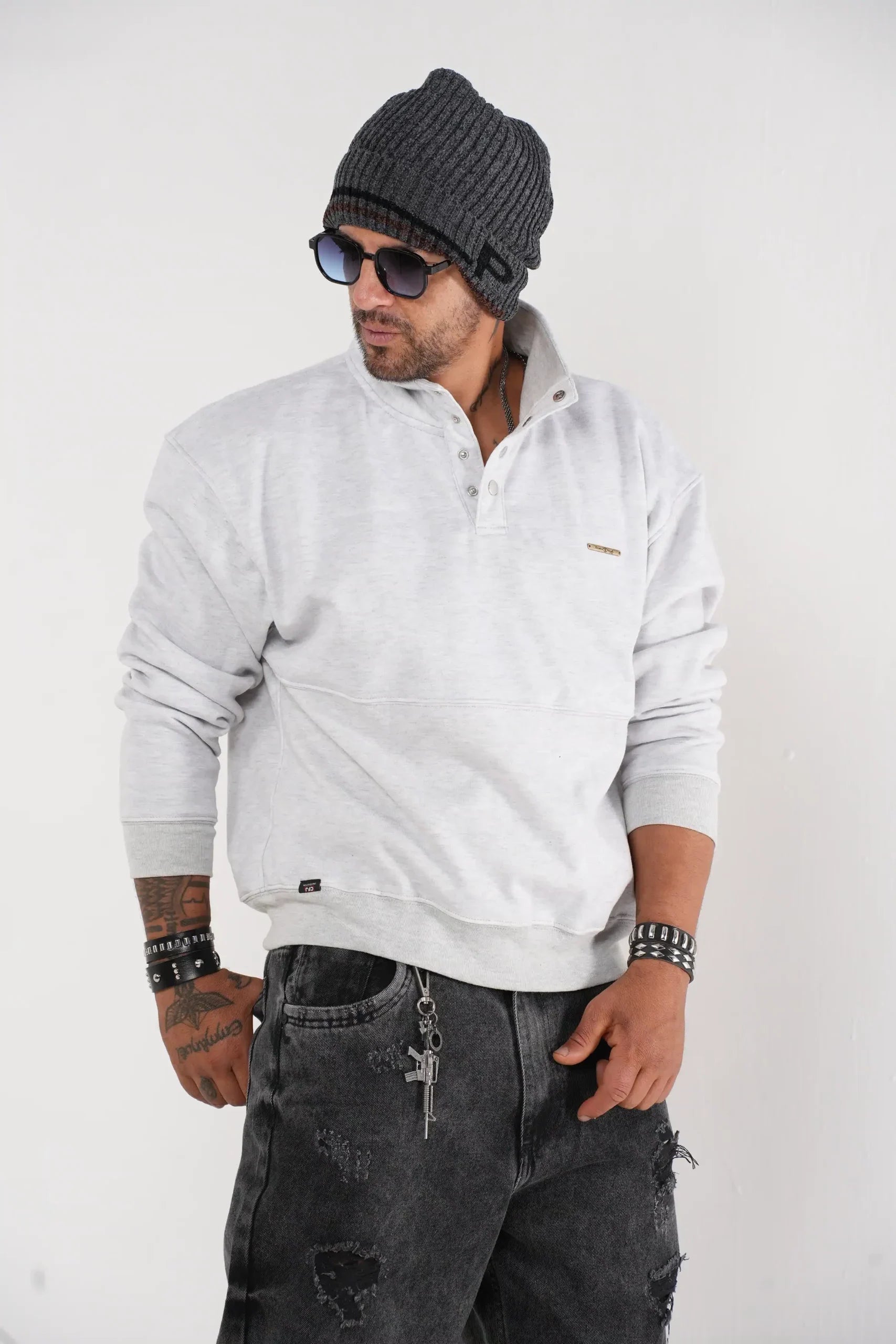 Buzo blanco cuello alto Ref 117