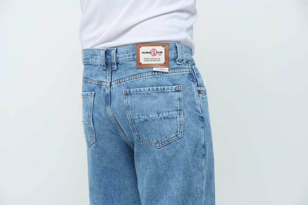 Jean Skate Hombre Azul Stone Medio | Denim