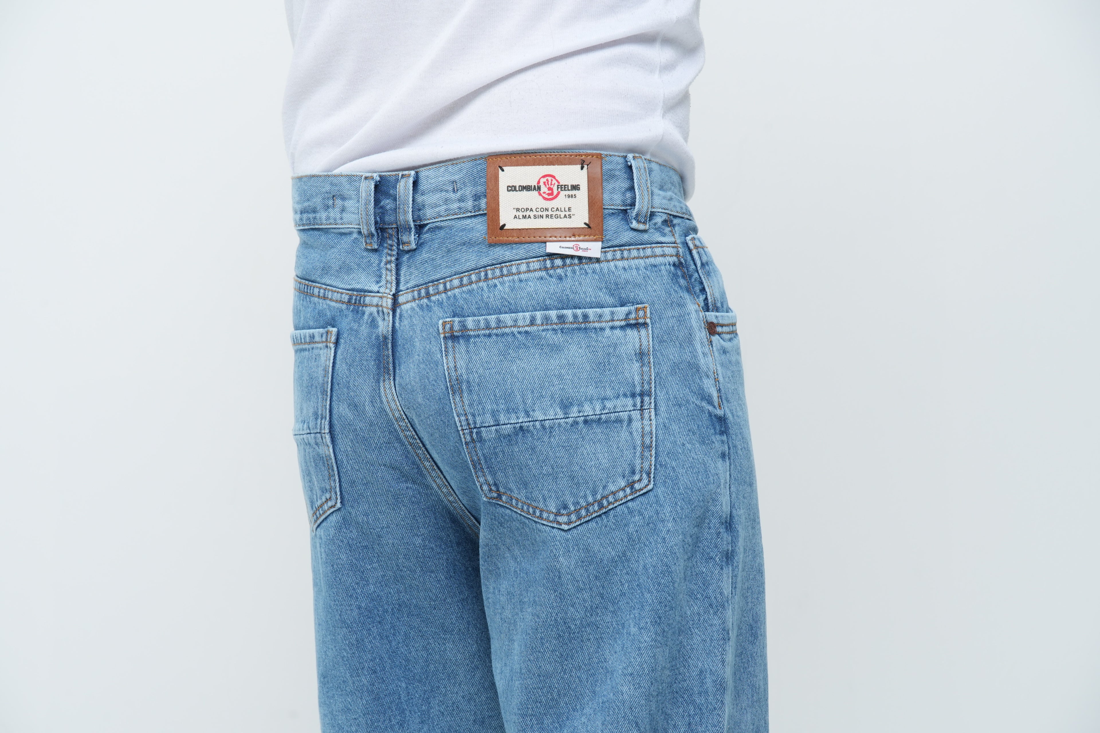 Jean Skate Hombre Azul Stone Medio | Denim