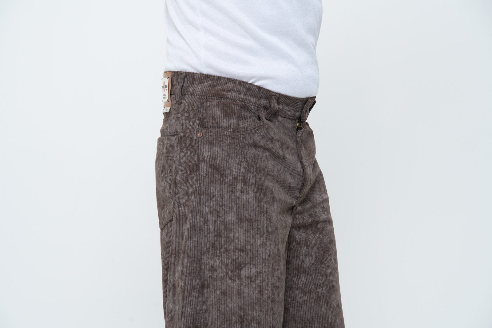 Pantalón Pana Baggy Café Vintage  - Corduroy Ancho Texturizado