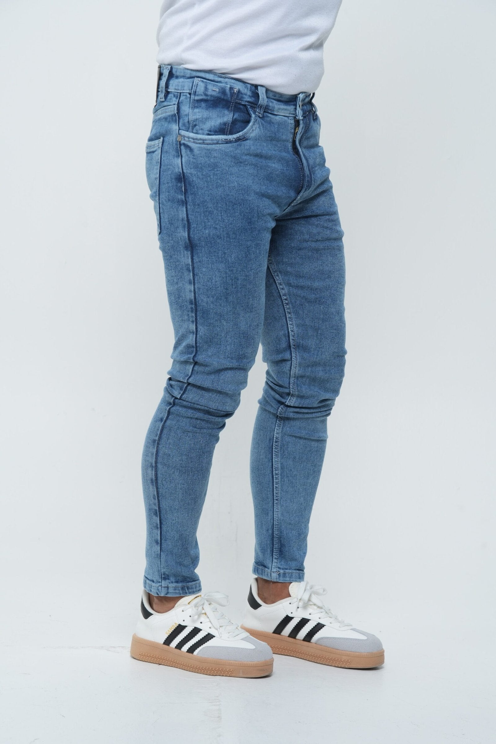 Jeans Hombre Skinny Stone Dirty Azul