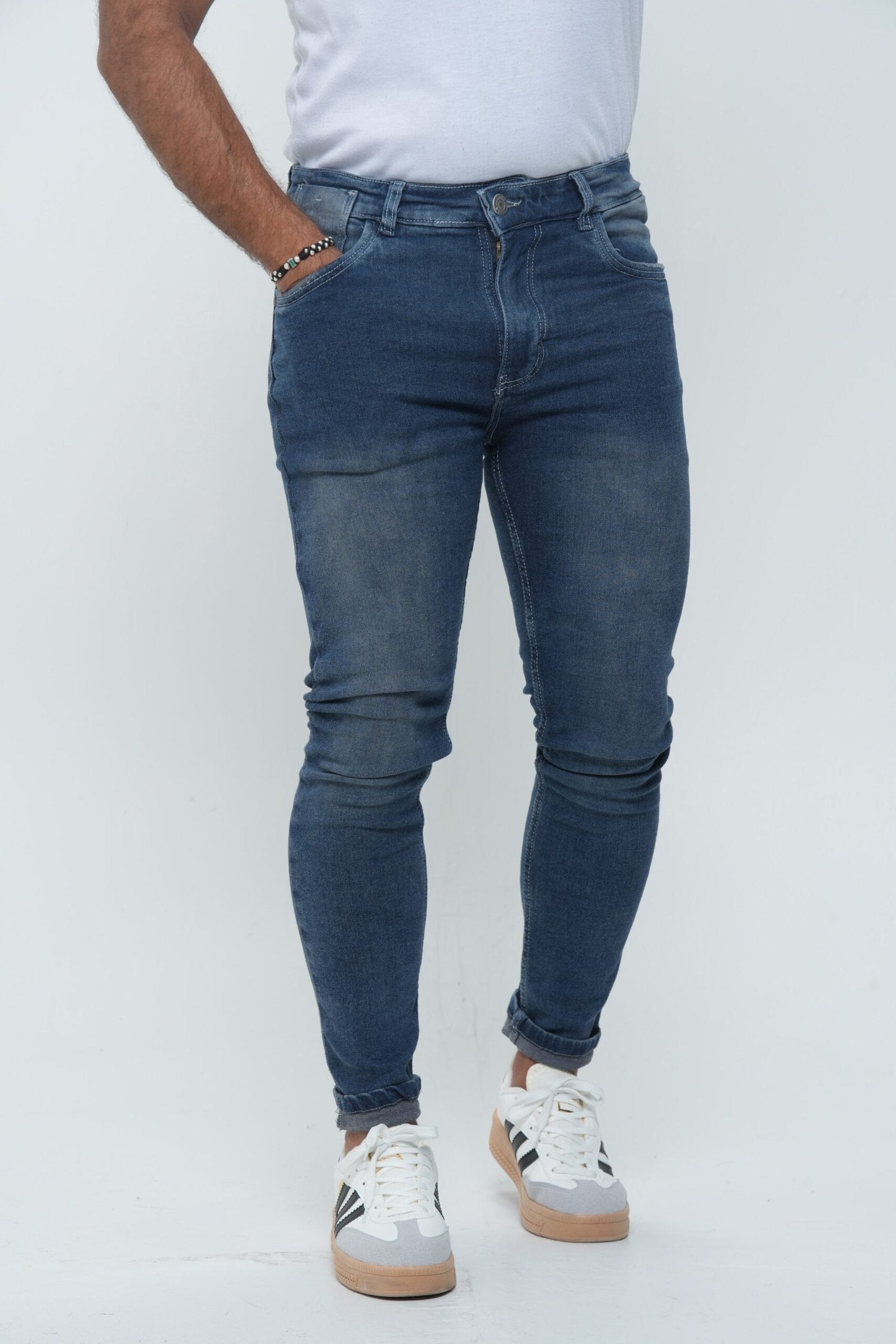 Jeans Hombre Skinny Stone Oscuro Dirty