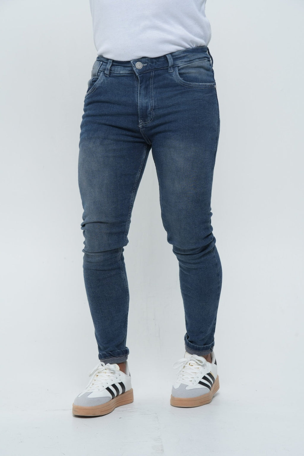 Jeans Hombre Skinny Stone Oscuro Dirty