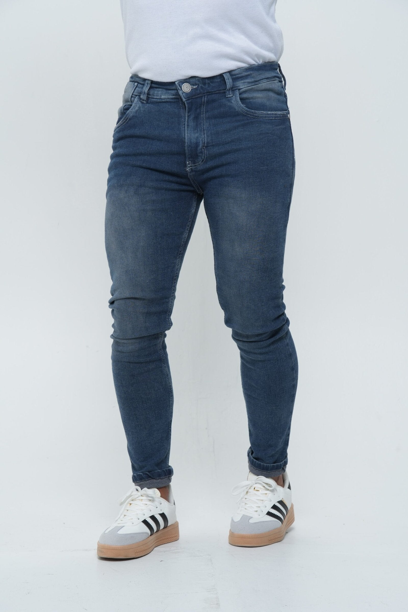 Jeans Hombre Skinny Stone Oscuro Dirty