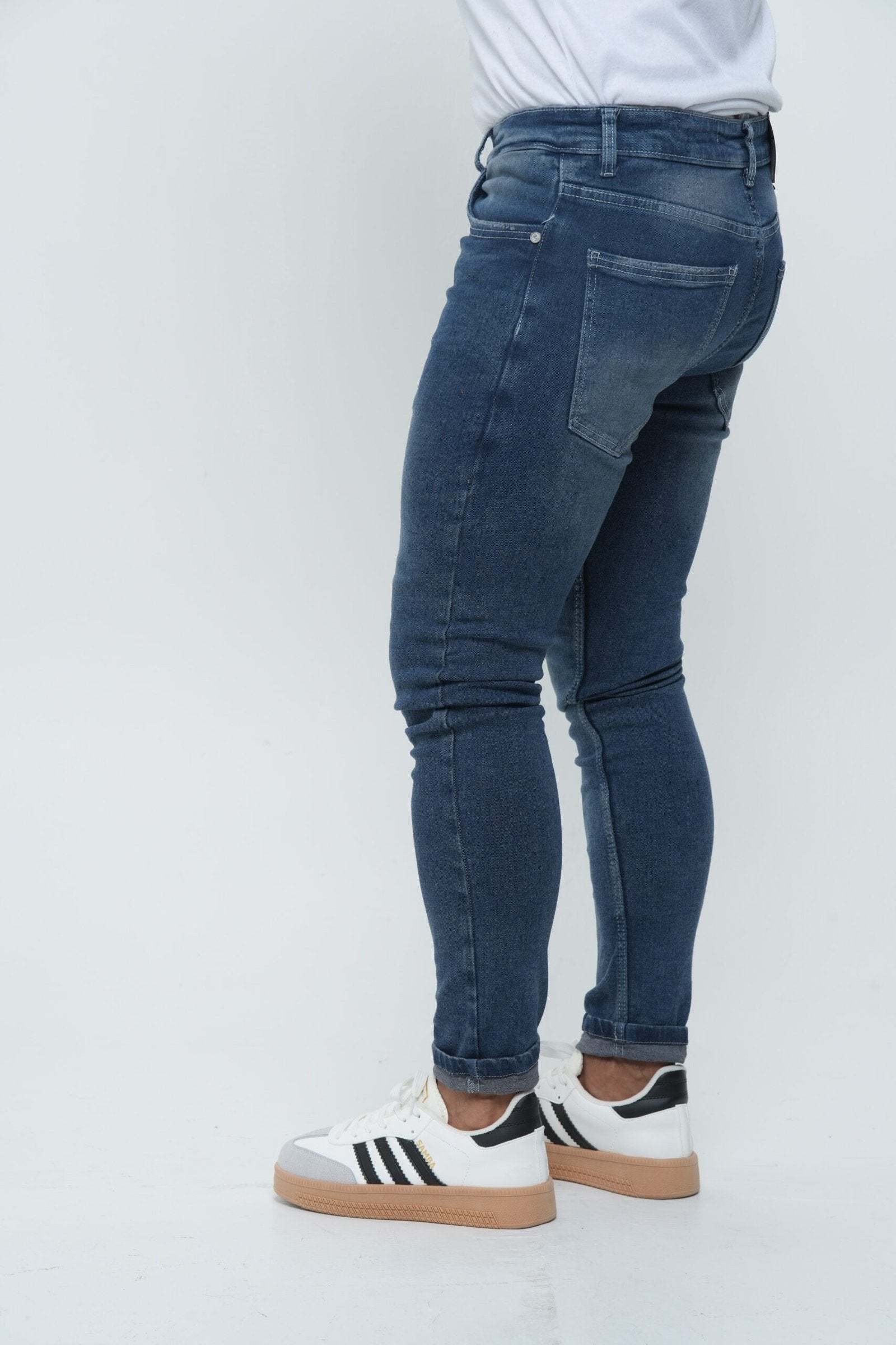 Jeans Hombre Skinny Stone Oscuro Dirty