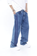 Jean Baggy para Hombre con Franjas Laterales