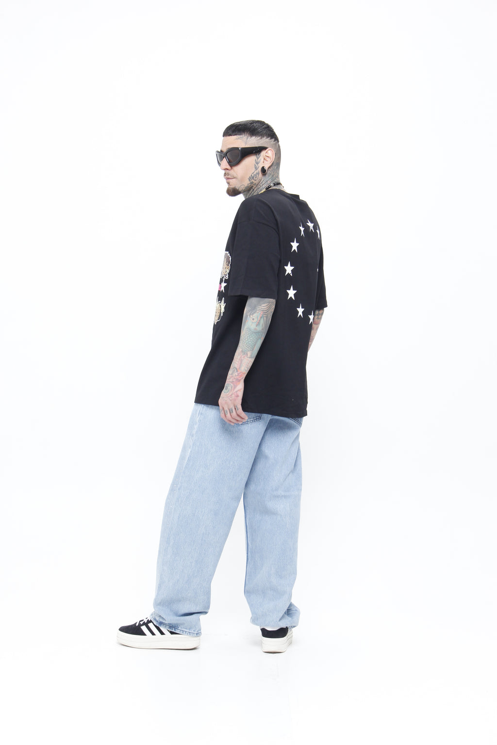 Jeans Super Baggy con Piedras