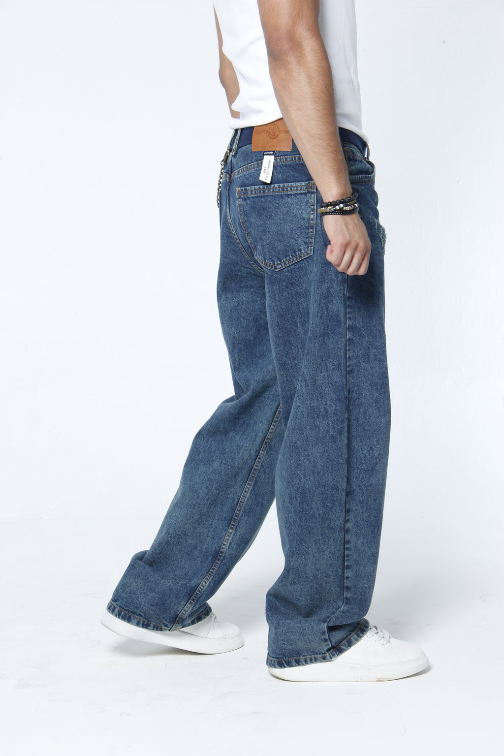Jeans Hombre Trendy Fit Tono Índigo Violeta - Azul Dirty