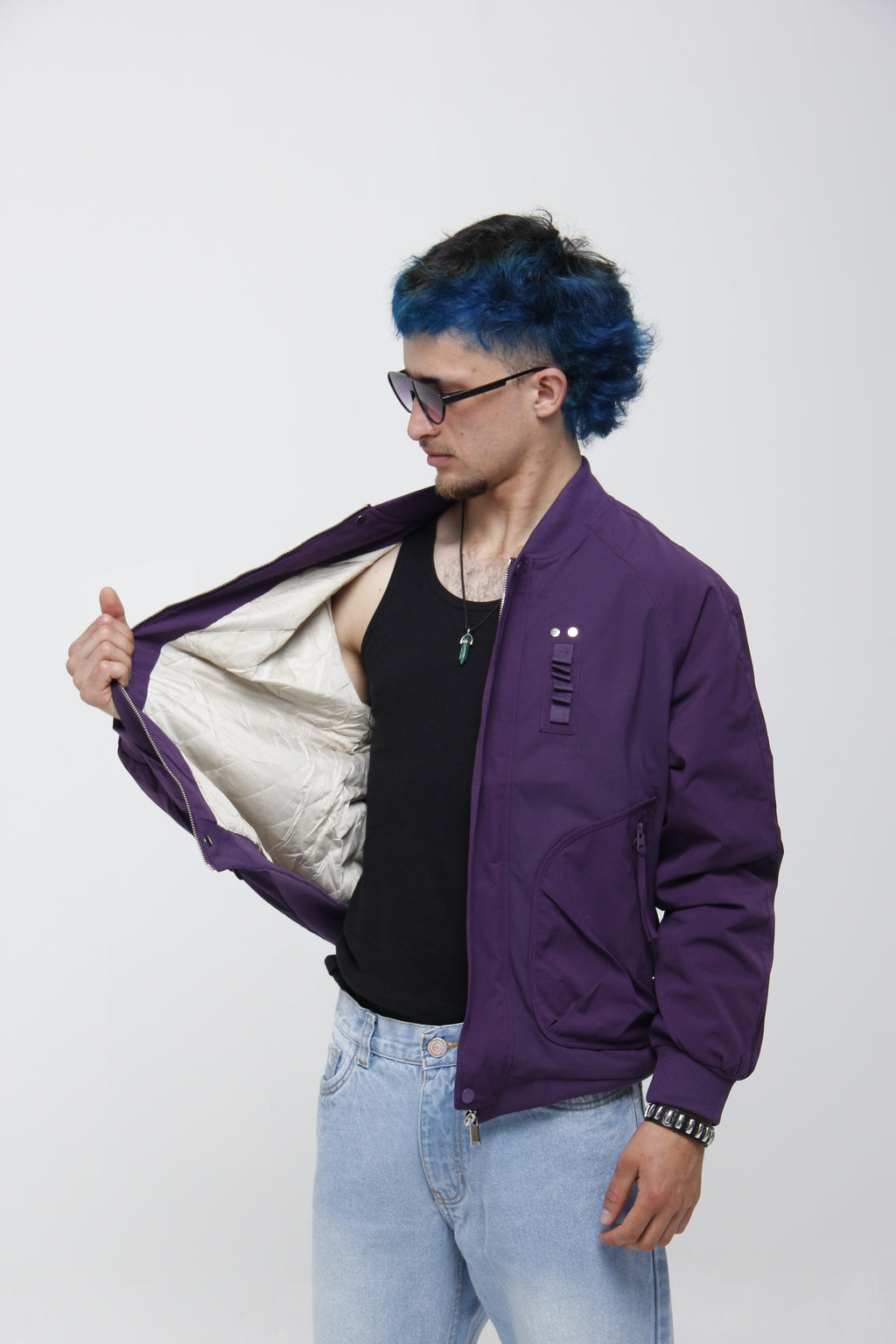 Chaqueta Bomber Negra Estilo Techwear - Moda Urbana