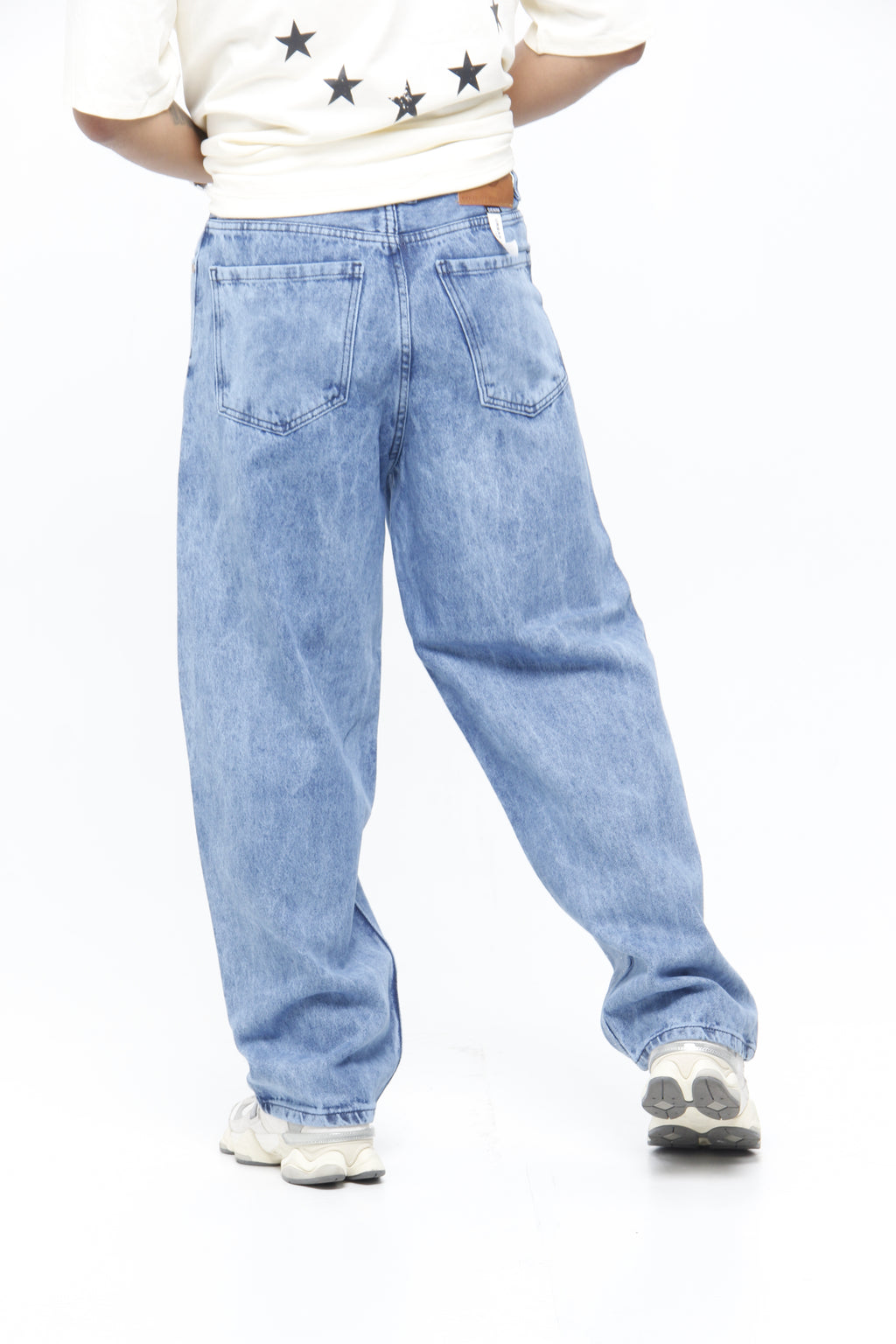 Jeans Super Baggy con Piedras