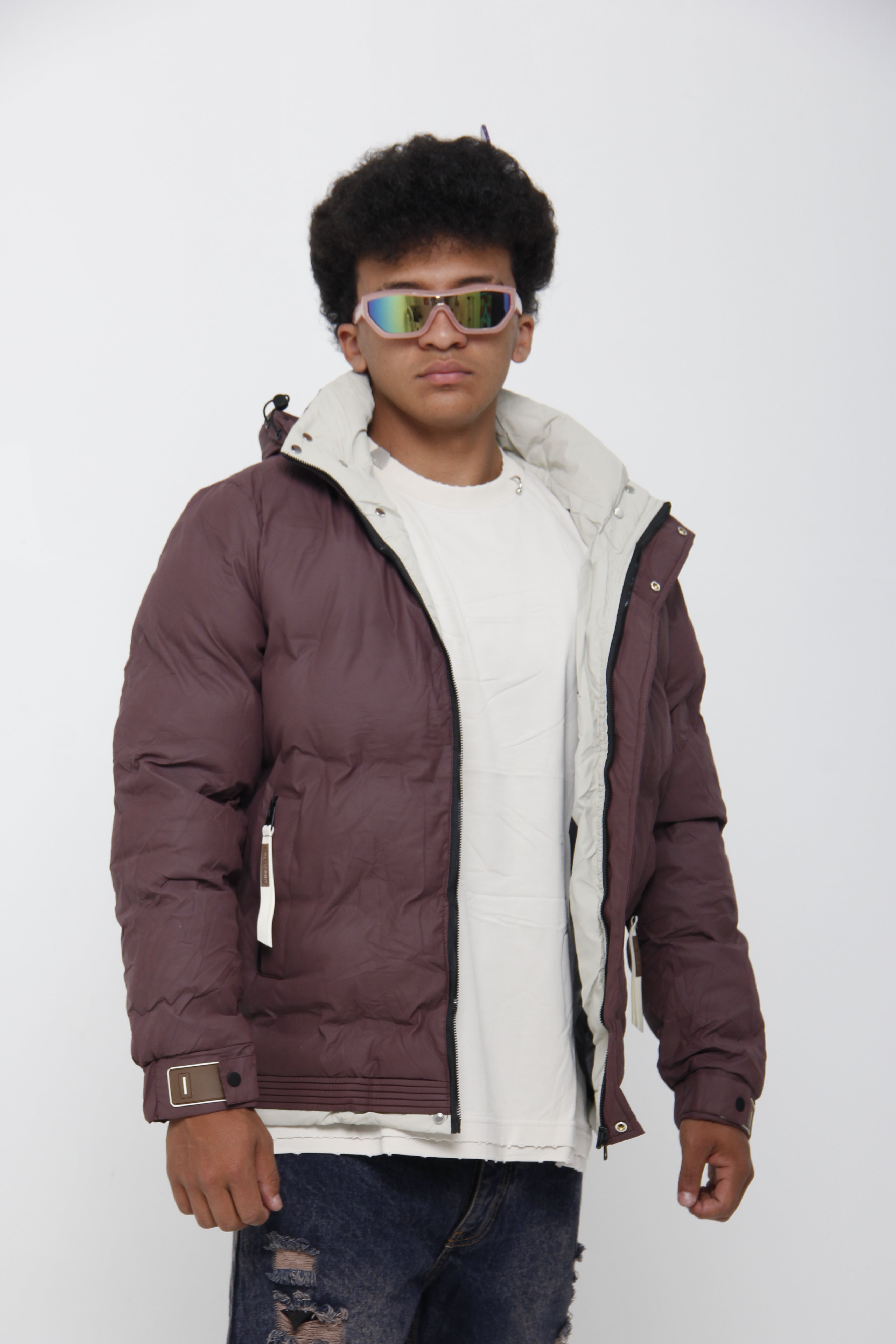 Chaqueta Puffer Acolchada Impermeable para Hombre - Streetwear