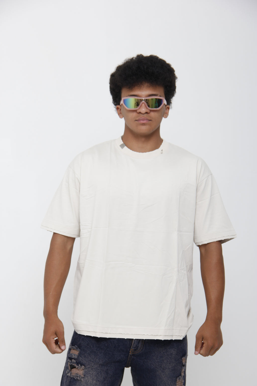 Camiseta Relax Fit Distressed - High-End Urban Style