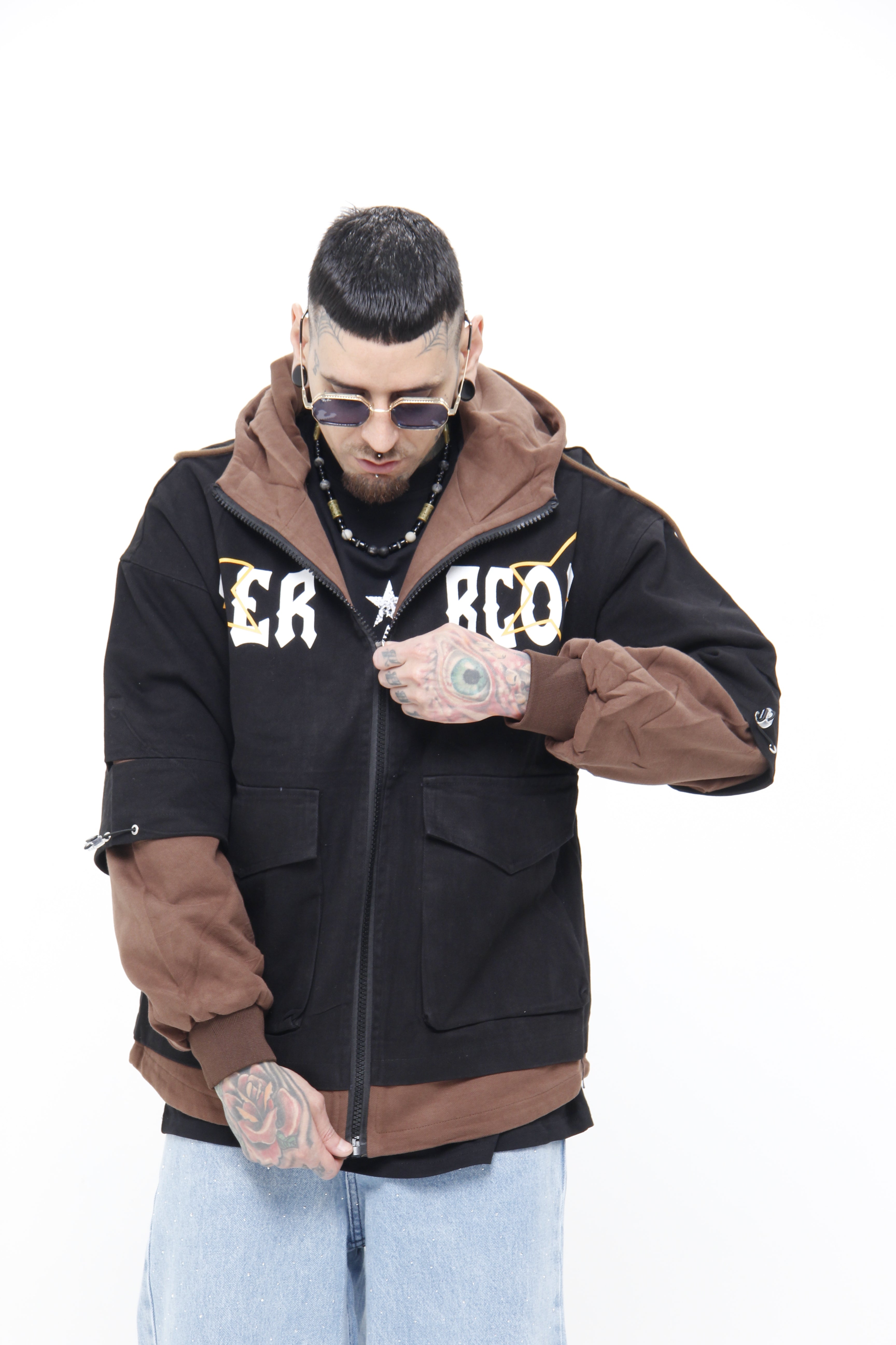 Chaqueta Streetwear "Saercow" Two-Tone – Chaqueta con Capota