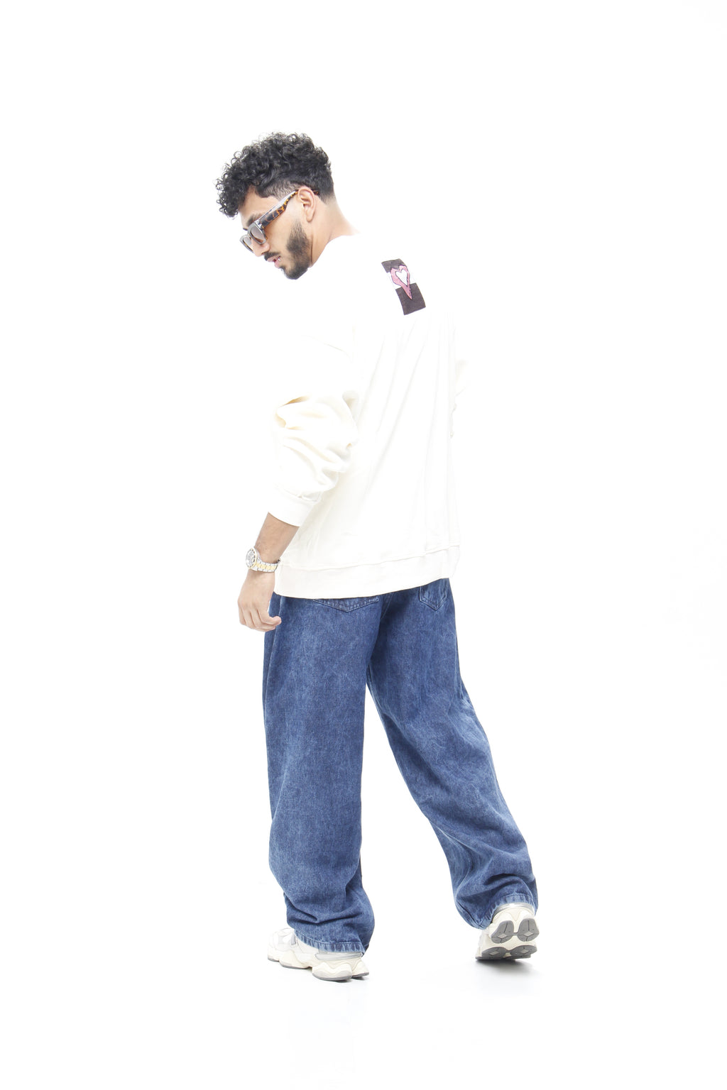 Jeans Barrel Fit Blue Denim
