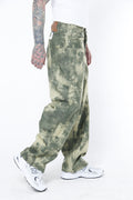 Pantalón Super Baggy Hombre en Pana Verde