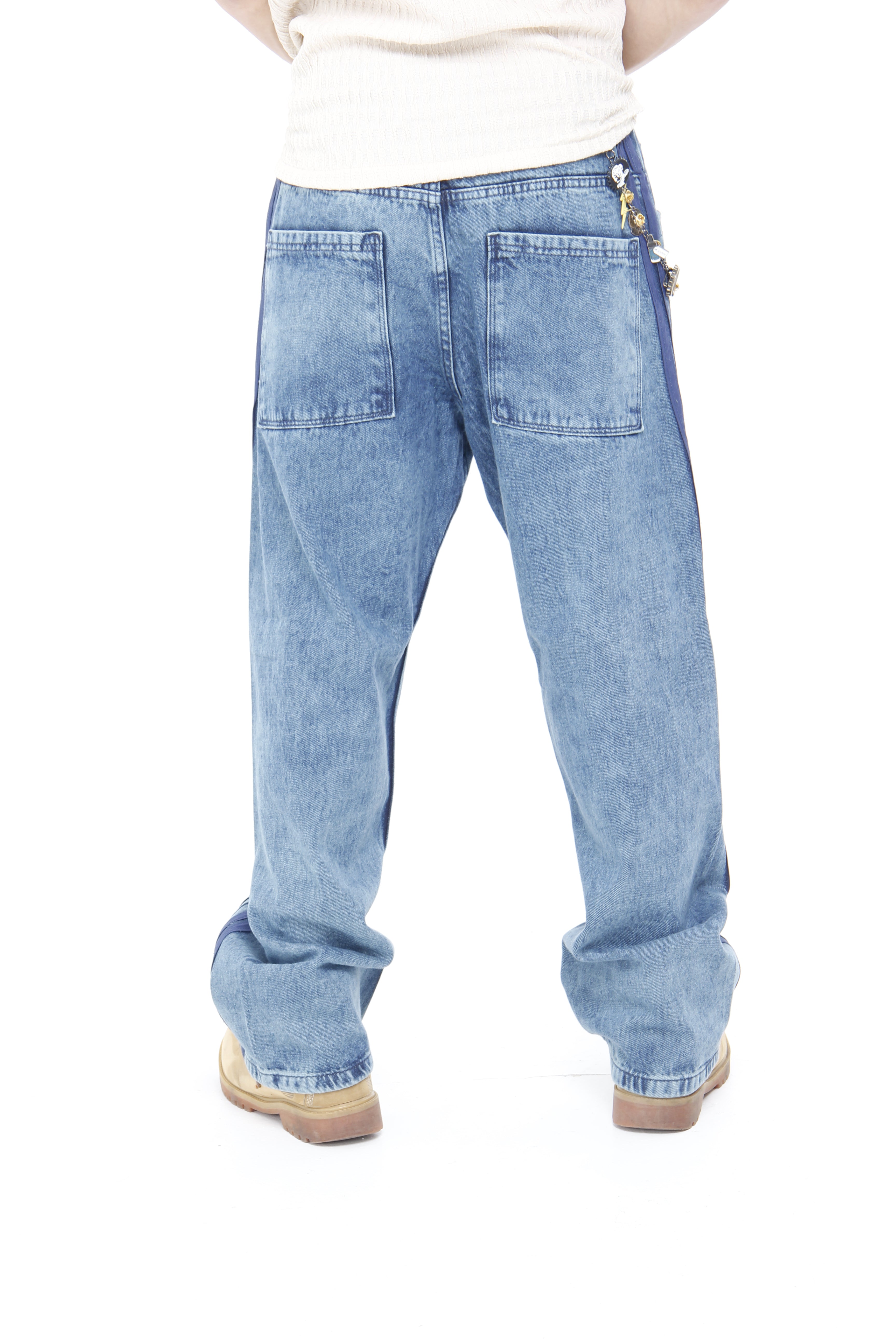 Jean Baggy para Hombre con Franjas Laterales