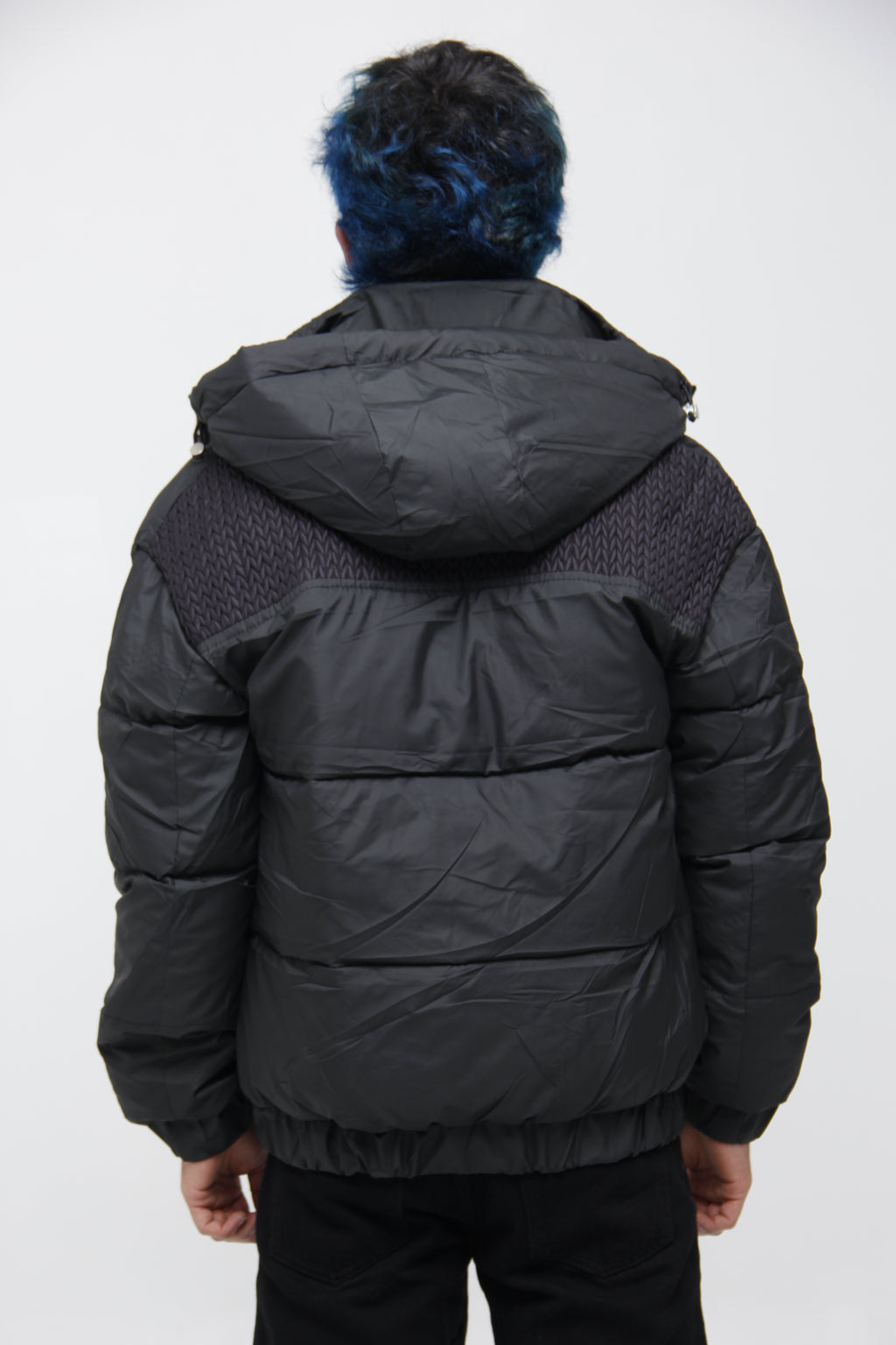 Chaqueta Puffer para Hombre con Detalles en Jackard - Estilo Bomber Premium