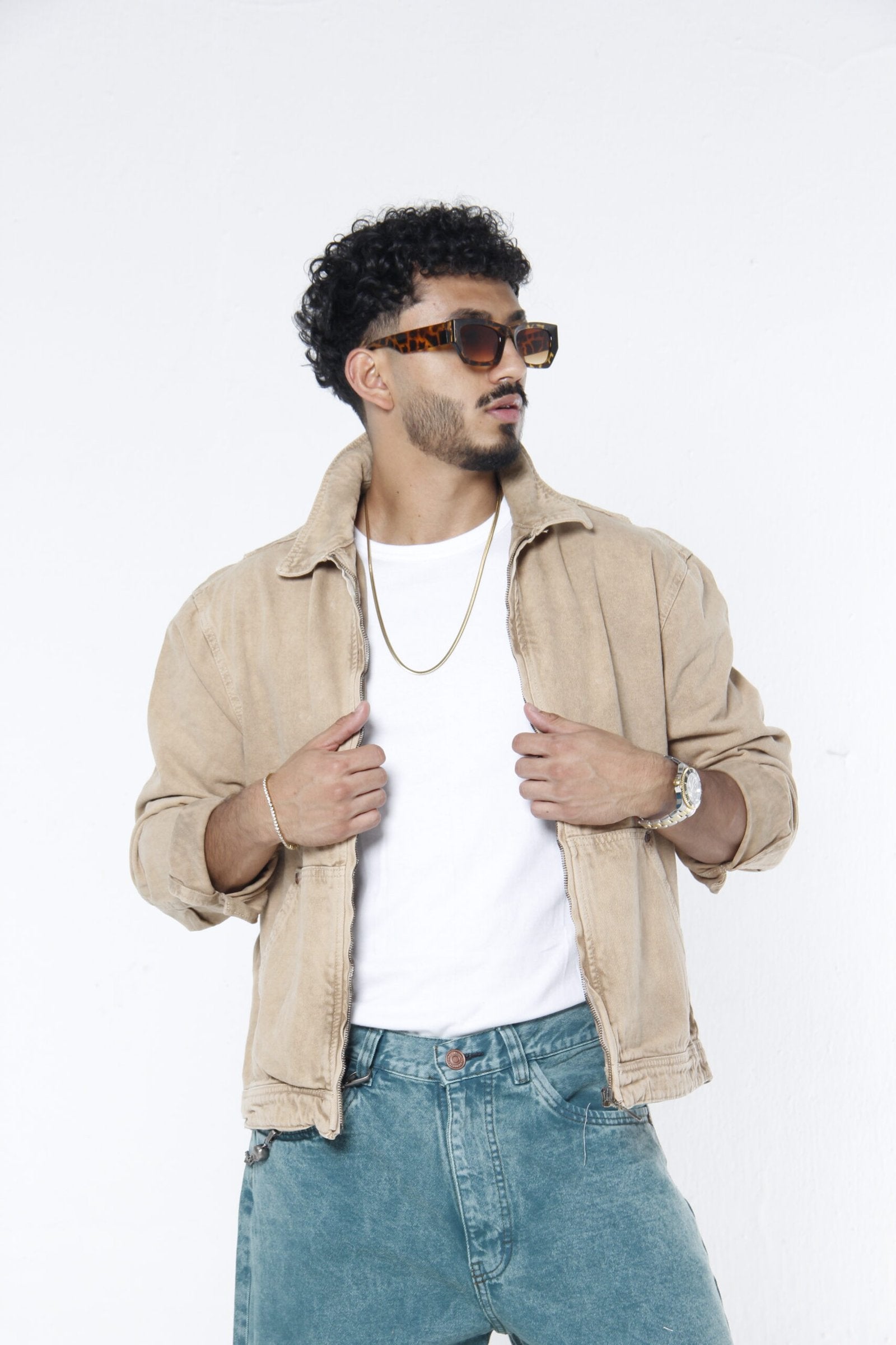 Chaqueta Zip-Up Arena Vintage [Bogotá D.C] - Work Jacket Boxy Fit Lavada