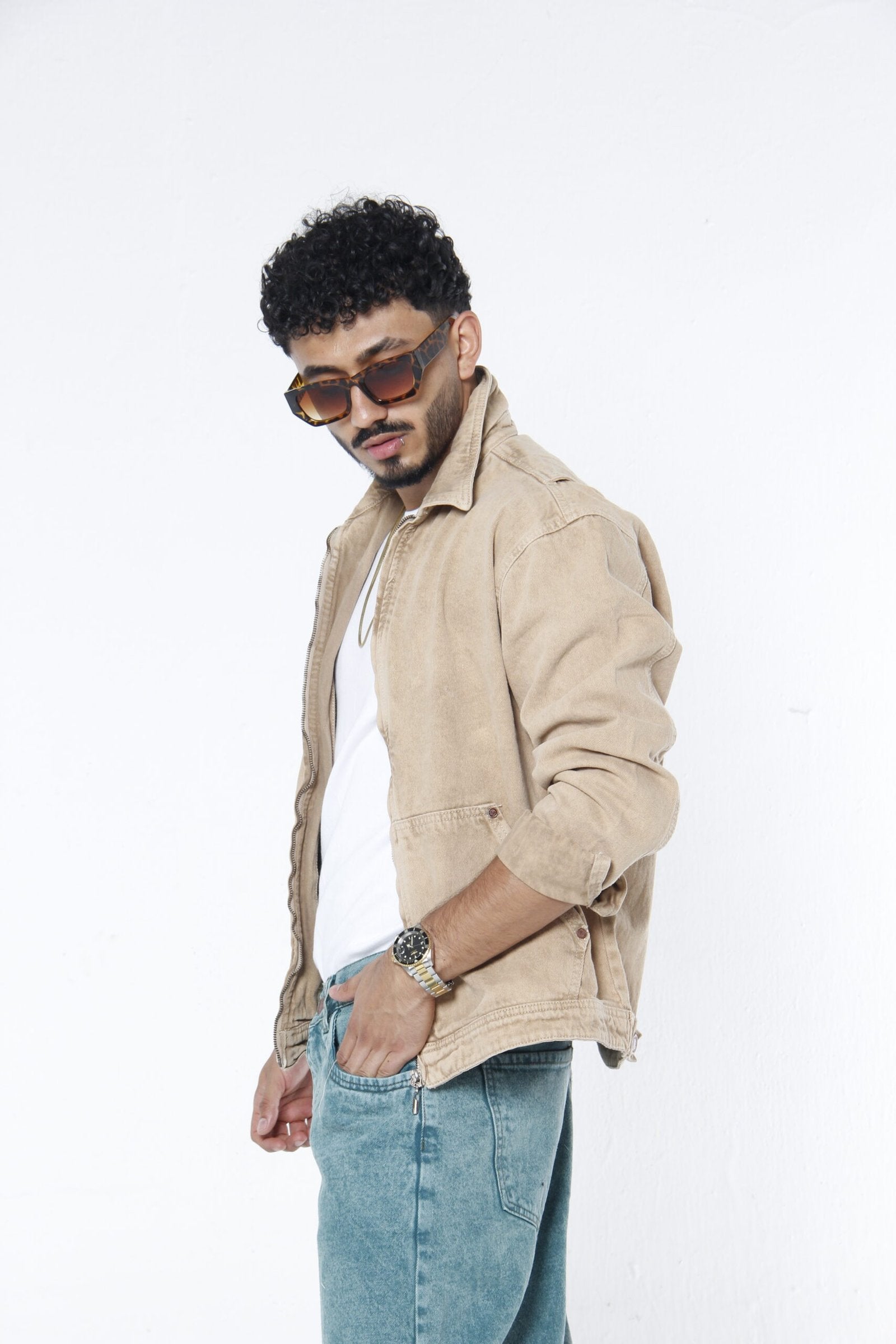 Chaqueta Zip-Up Arena Vintage [Bogotá D.C] - Work Jacket Boxy Fit Lavada