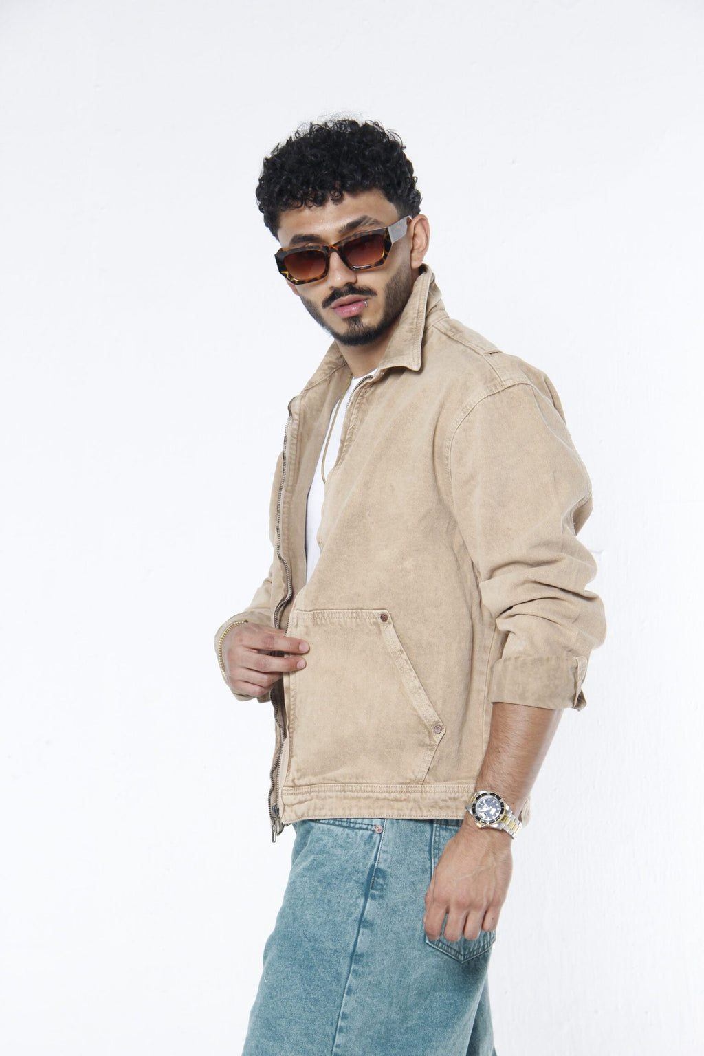 Chaqueta Zip-Up Arena Vintage [Bogotá D.C] - Work Jacket Boxy Fit Lavada