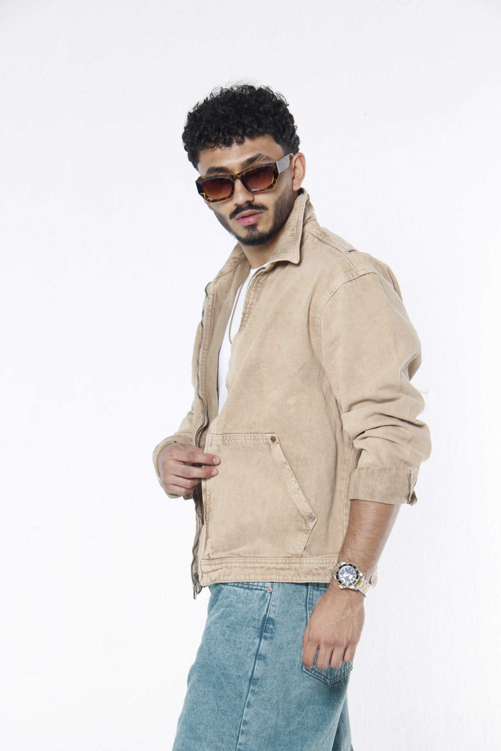Chaqueta Zip-Up Arena Vintage [Bogotá D.C] - Work Jacket Boxy Fit Lavada