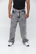 Jean Baggy Gris con Franja Lateral para Hombre - Estilo Urbano